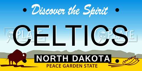 CELTICS North Dakota License Plate