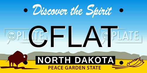 CFLAT North Dakota License Plate