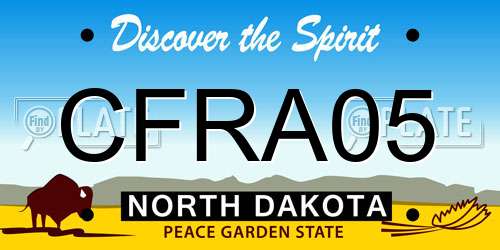 CFRA05 North Dakota License Plate
