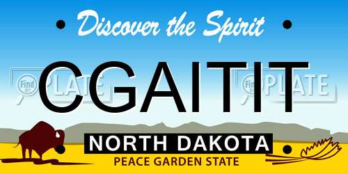 CGAITIT North Dakota License Plate