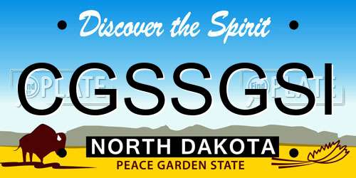 CGSSGSI North Dakota License Plate