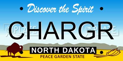 CHARGR North Dakota License Plate
