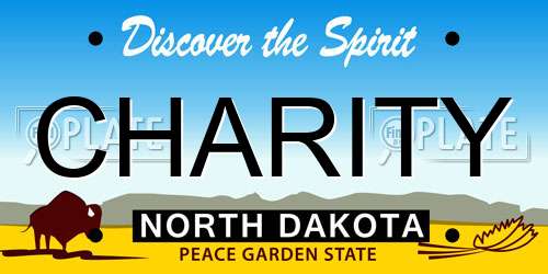 CHARITY North Dakota License Plate