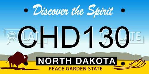 CHD130 North Dakota License Plate