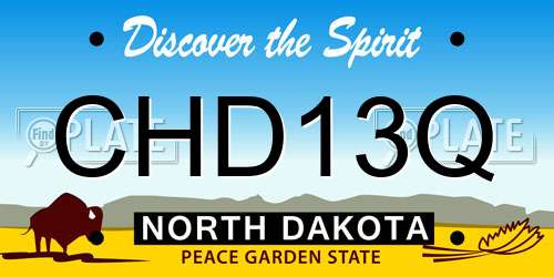 CHD13Q North Dakota License Plate