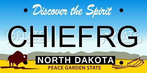 CHIEFRG North Dakota License Plate