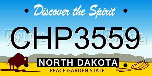 CHP3559 North Dakota License Plate