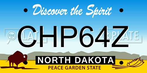 CHP64Z North Dakota License Plate
