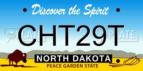 CHT29T North Dakota License Plate