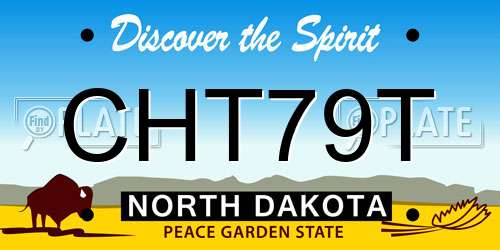 CHT79T North Dakota License Plate