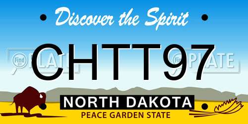 CHTT97 North Dakota License Plate