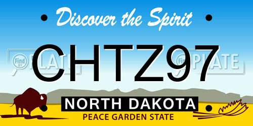 CHTZ97 North Dakota License Plate