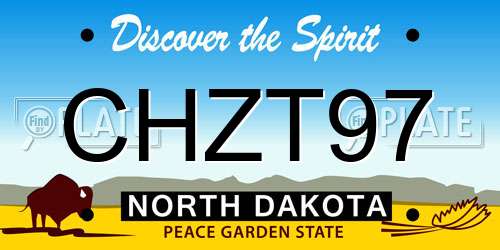 CHZT97 North Dakota License Plate