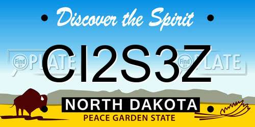 CI2S3Z North Dakota License Plate
