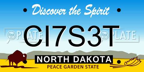 CI7S3T North Dakota License Plate