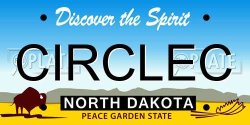 CIRCLEC North Dakota License Plate