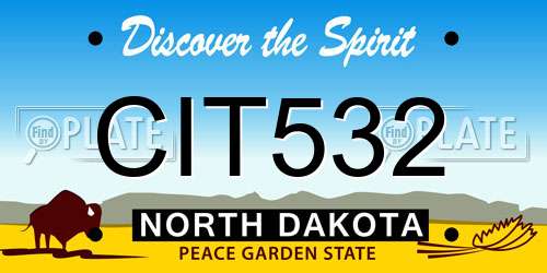 CIT532 North Dakota License Plate