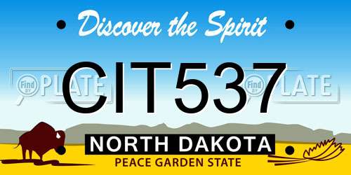 CIT537 North Dakota License Plate