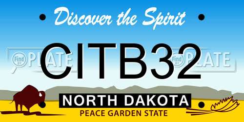 CITB32 North Dakota License Plate