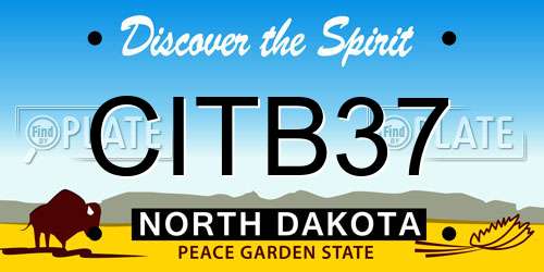 CITB37 North Dakota License Plate