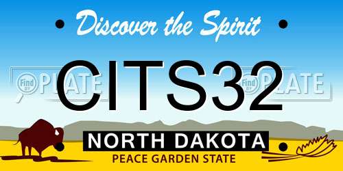 CITS32 North Dakota License Plate