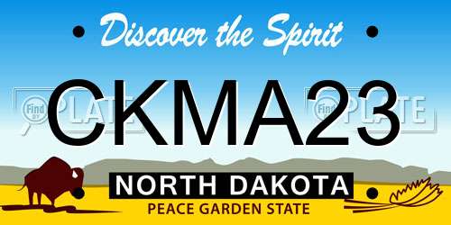 CKMA23 North Dakota License Plate