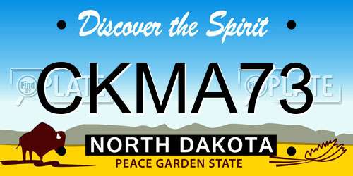 CKMA73 North Dakota License Plate