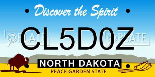 CL5D0Z North Dakota License Plate