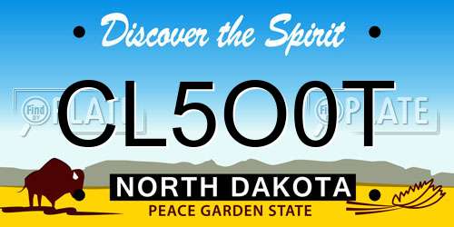 CL5O0T North Dakota License Plate