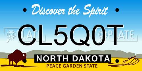 CL5Q0T North Dakota License Plate