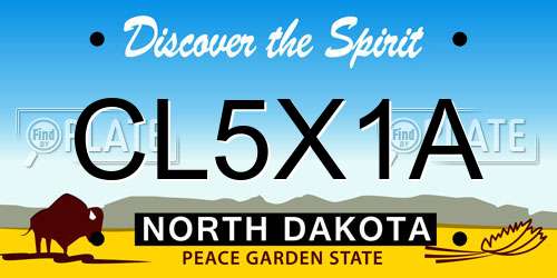 CL5X1A North Dakota License Plate