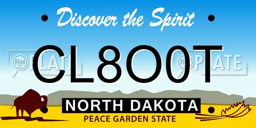CL8O0T North Dakota License Plate