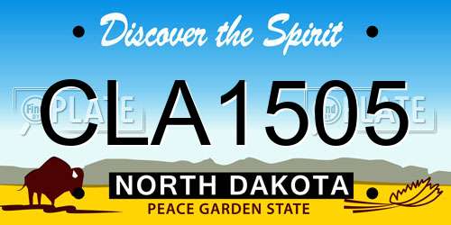 CLA1505 North Dakota License Plate