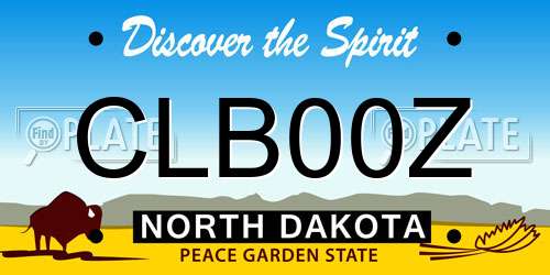 CLB00Z North Dakota License Plate