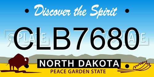 CLB7680 North Dakota License Plate