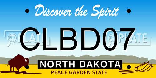 CLBD07 North Dakota License Plate