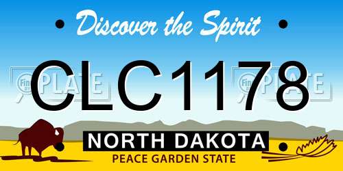 CLC1178 North Dakota License Plate