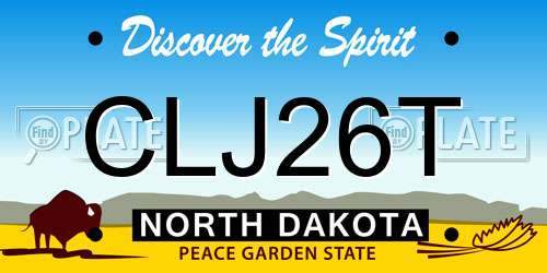 CLJ26T North Dakota License Plate