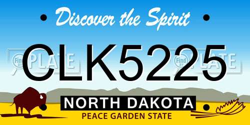 CLK5225 North Dakota License Plate