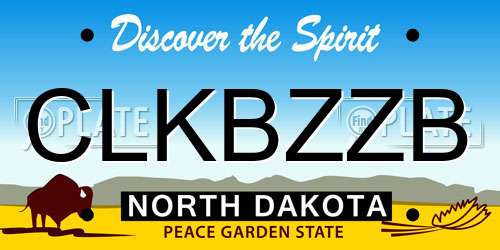 CLKBZZB North Dakota License Plate