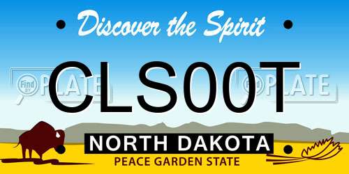 CLS00T North Dakota License Plate