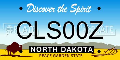 CLS00Z North Dakota License Plate