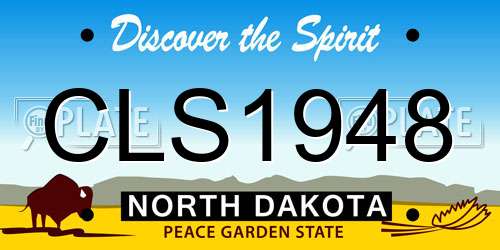CLS1948 North Dakota License Plate