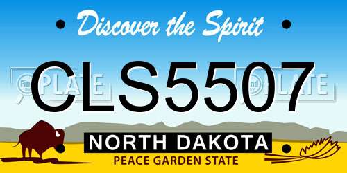 CLS5507 North Dakota License Plate