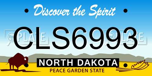 CLS6993 North Dakota License Plate