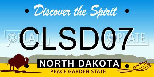 CLSD07 North Dakota License Plate