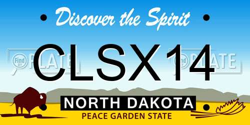 CLSX14 North Dakota License Plate