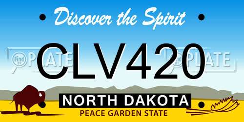 CLV420 North Dakota License Plate