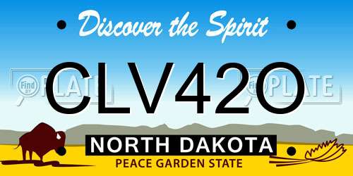 CLV42O North Dakota License Plate