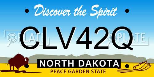 CLV42Q North Dakota License Plate